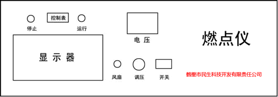 煤燃点测定仪面板示意图